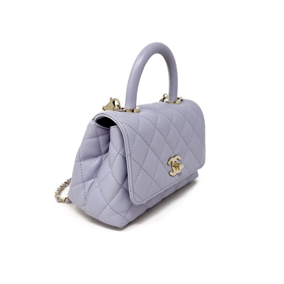 Chanel Purple Extra Mini Coco Handle - Picture 2 of 9